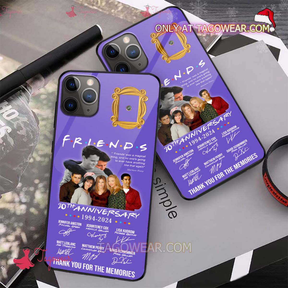 Friends 30th Anniversary 1994-2024 Signatures Thank You For The Memories Phone Case