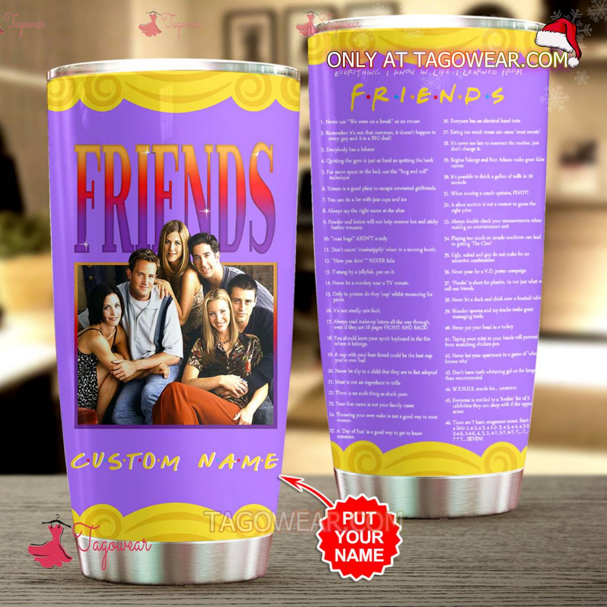 Friends Everything I Know In Life I Learned From Friends Personalized Tumbler
