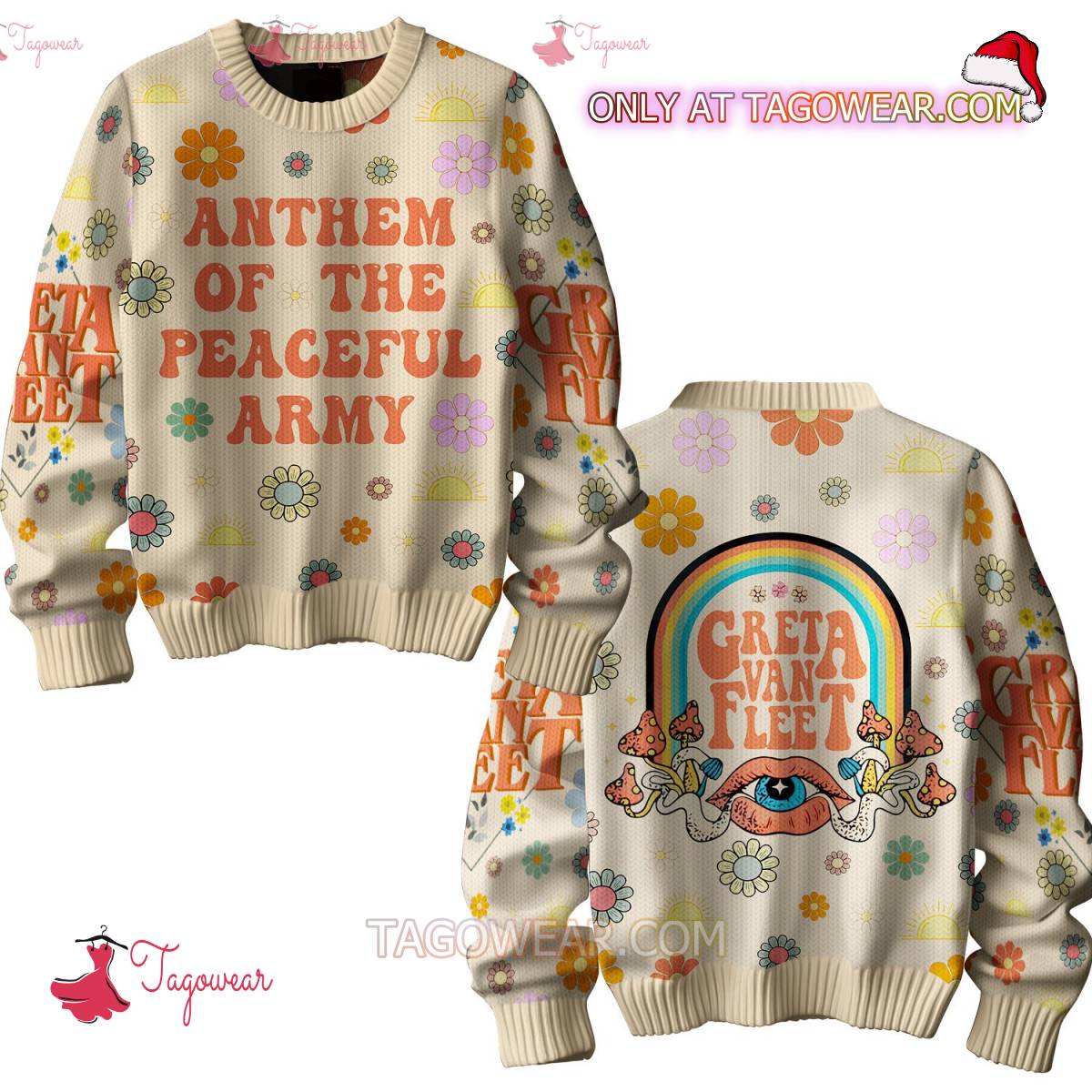 Greta Van Fleet Anthem Of The Peaceful Army Flowers Sweater