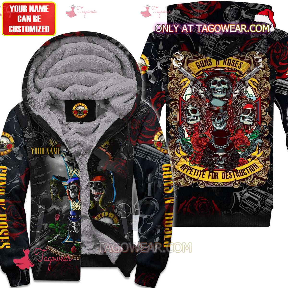 Guns N' Roses Appetite For Destruction Personalized Fleece Hoodie a