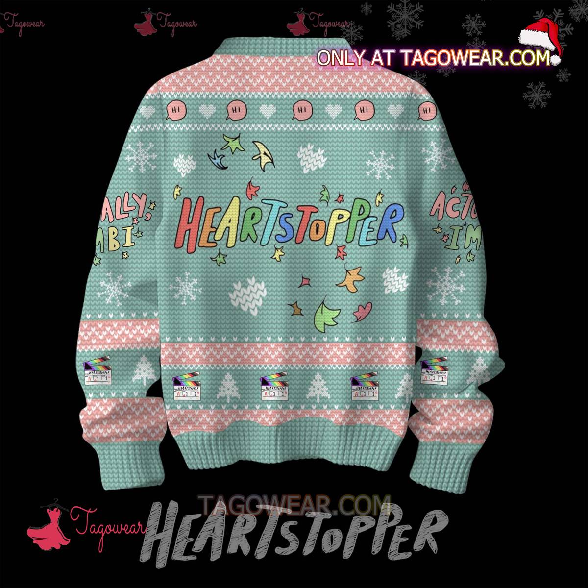 Heartstopper Love Who You Love Love Them Well Ugly Christmas Sweater b