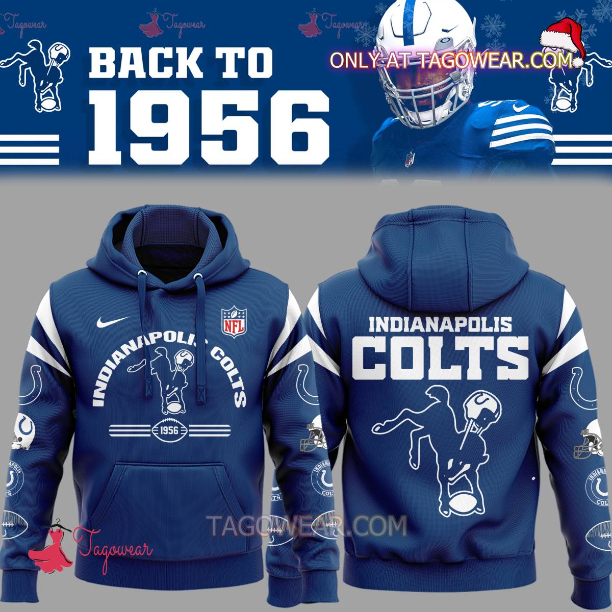 Indianapolis Colts Nfl Throwback Hoodie