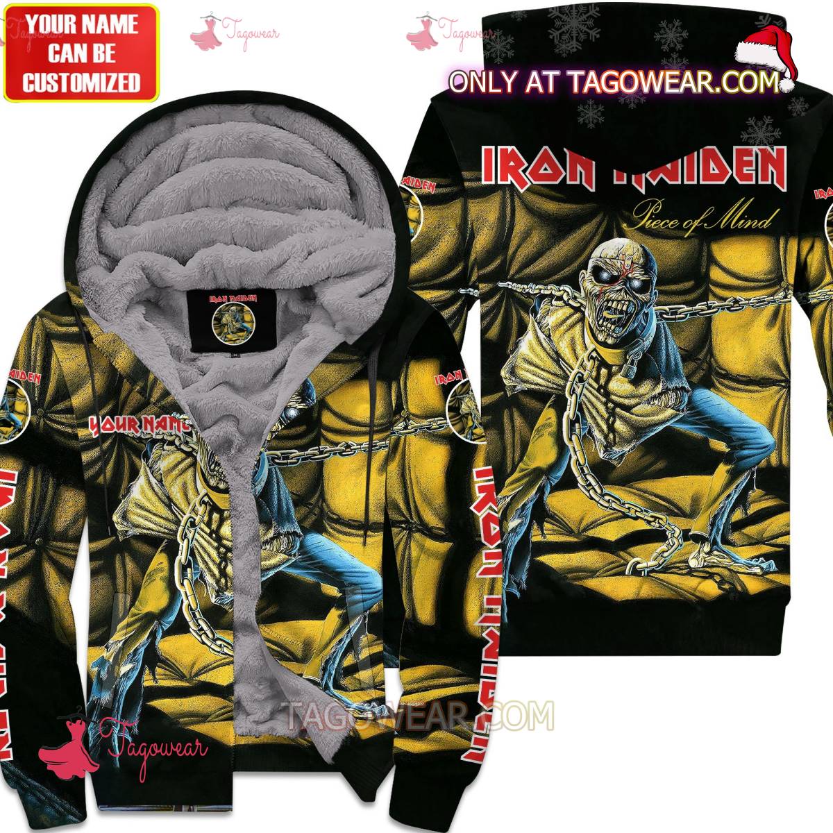 Iron Maiden Piece Of Mind Album Cover Personalized Fleece Hoodie a