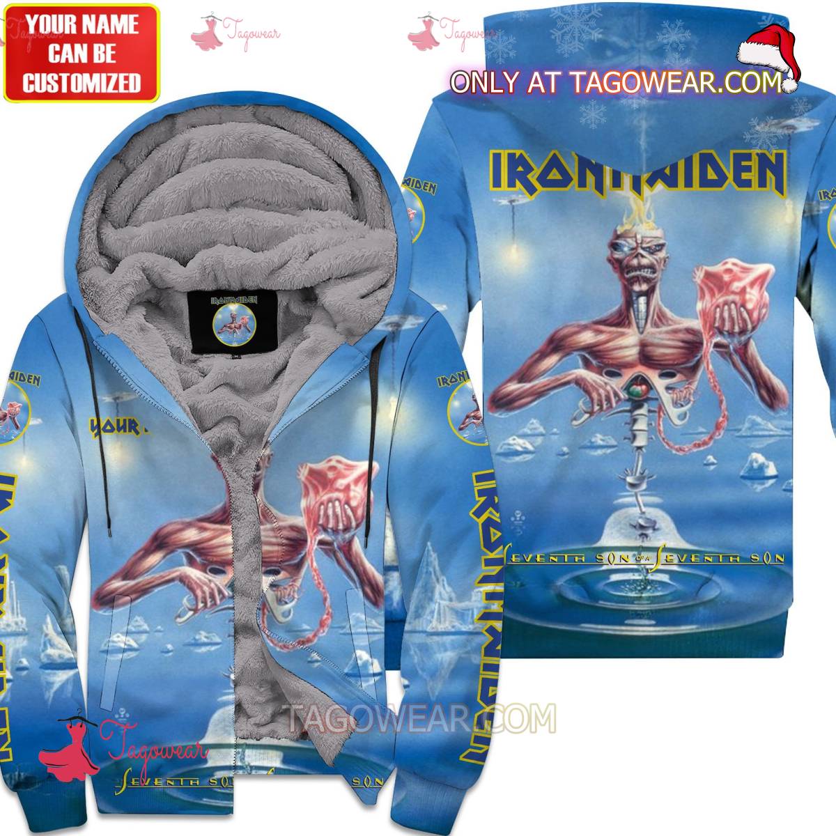 Iron Maiden Seventh Son Of A Seventh Son Album Cover Personalized Fleece Hoodie a