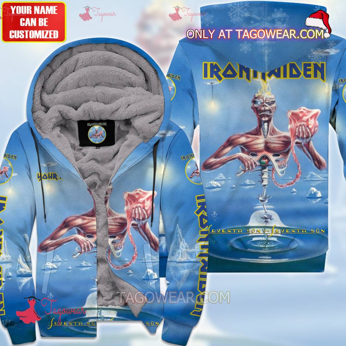 Iron Maiden Seventh Son Of A Seventh Son Album Cover Personalized Fleece Hoodie