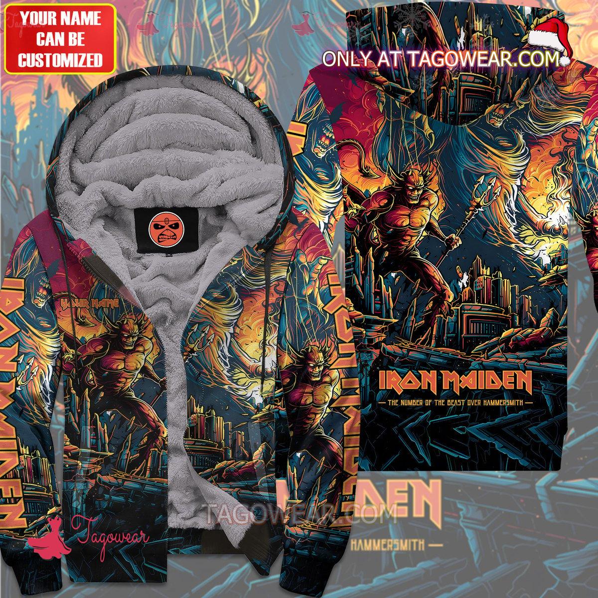 Iron Maiden The Number Of The Beast Over Hammersmith Personalized Fleece Hoodie
