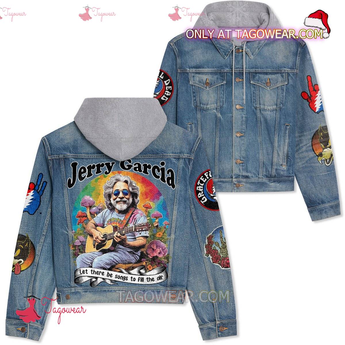 Jerry Garcia Let There Be Songs To Fill The Air Jean Hoodie Jacket