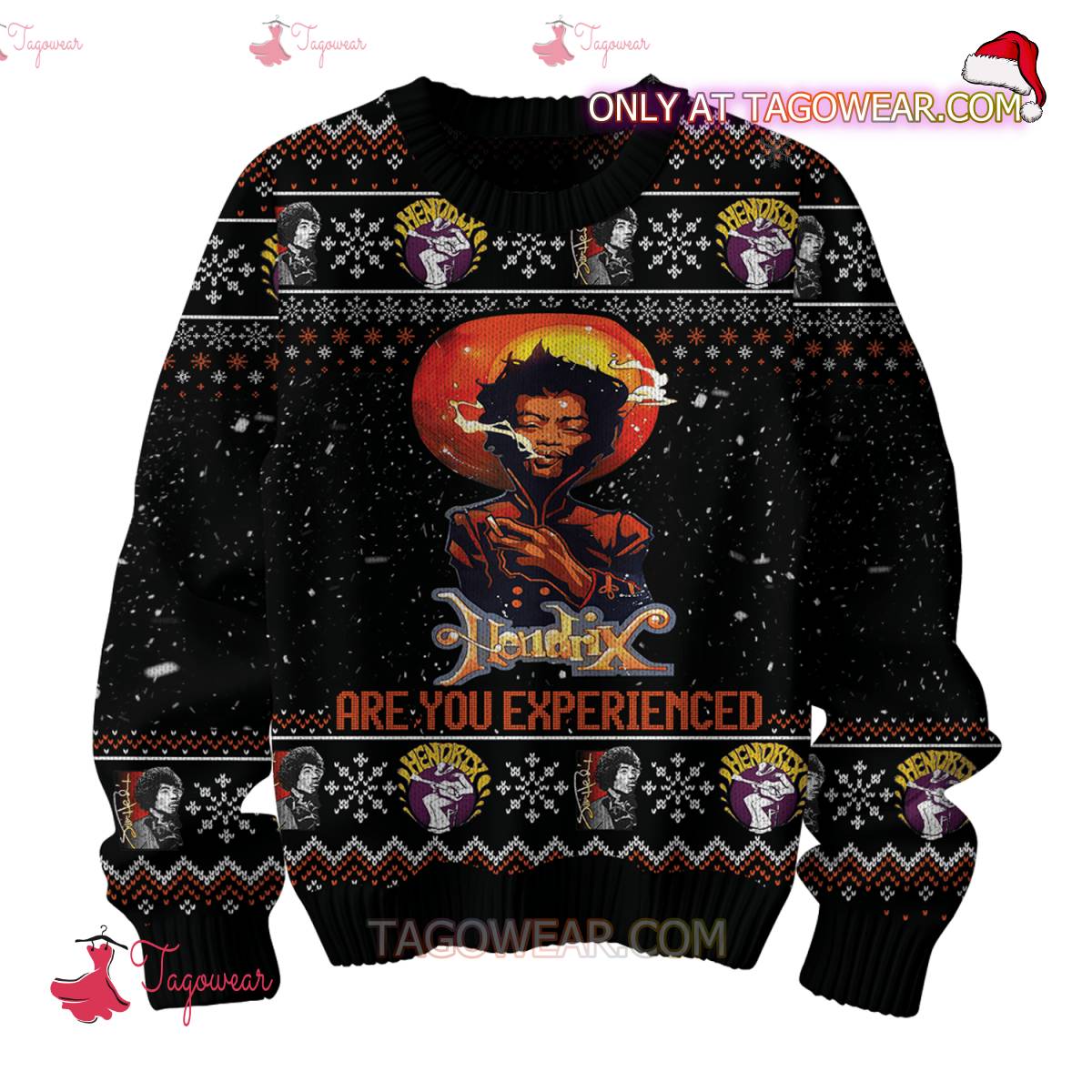 Jimi Hendrix Are You Experienced Ugly Christmas Sweater a
