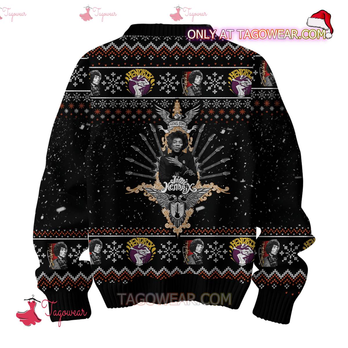 Jimi Hendrix Are You Experienced Ugly Christmas Sweater b
