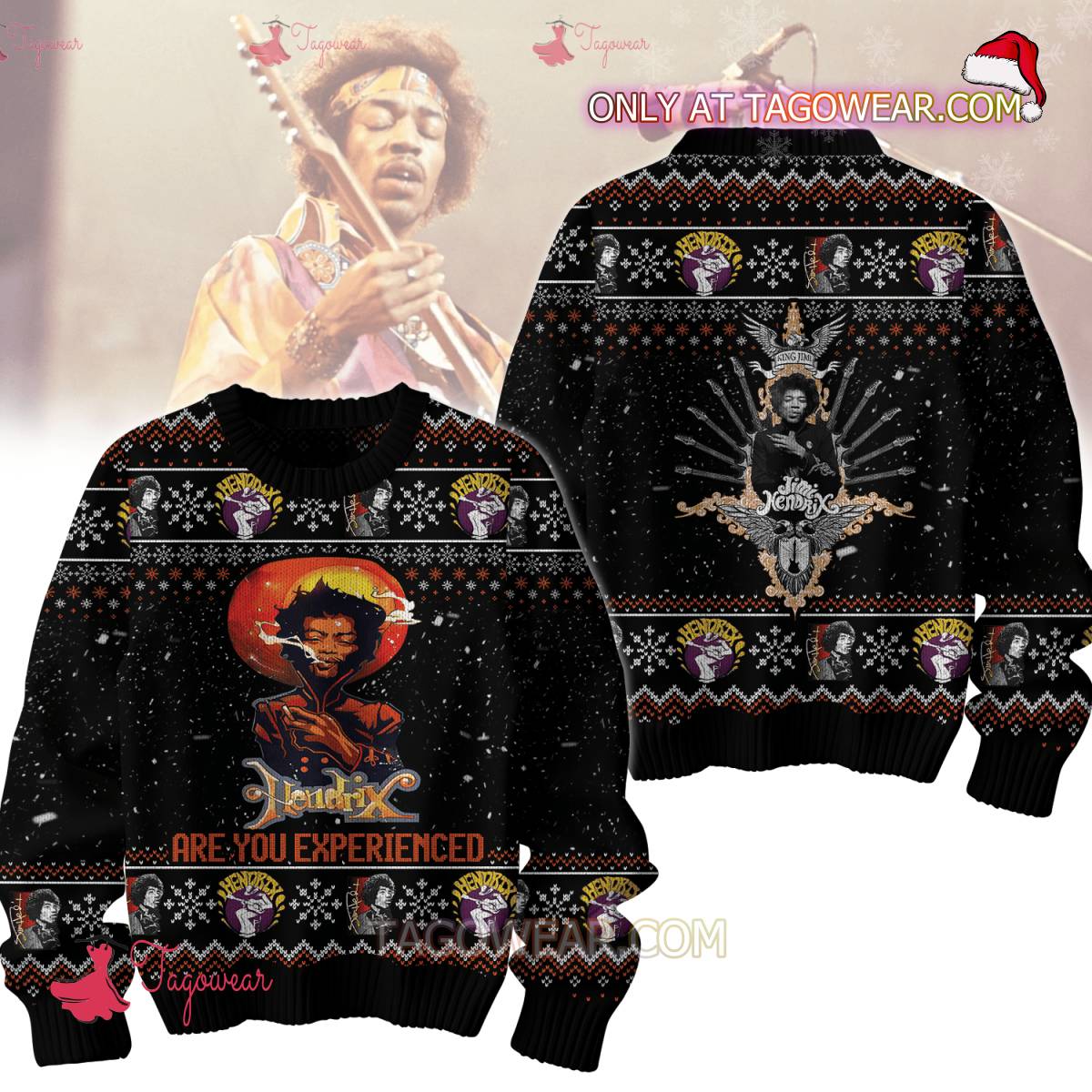 Jimi Hendrix Are You Experienced Ugly Christmas Sweater
