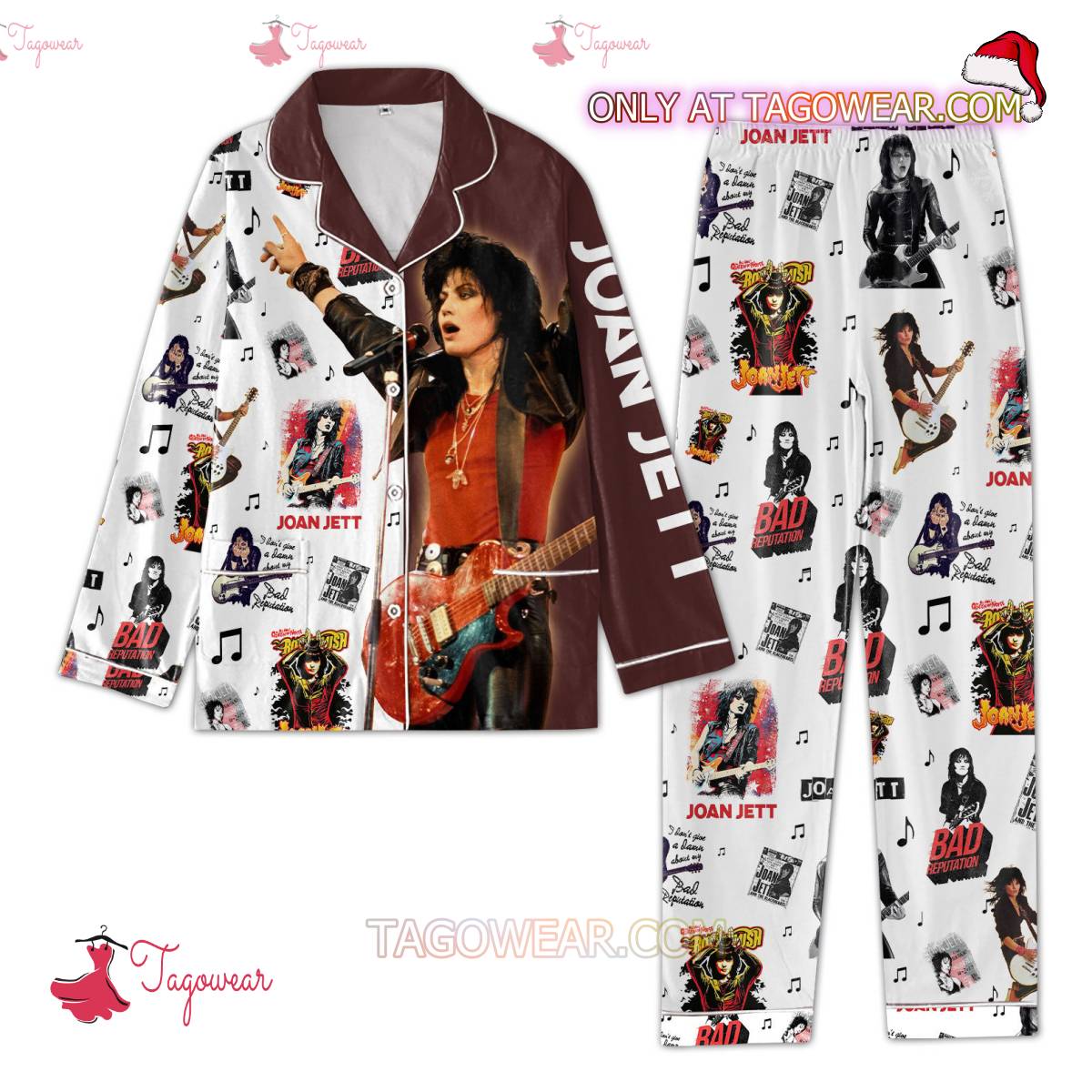 Joan Jett Music Stickers Men Women's Pajamas Set a