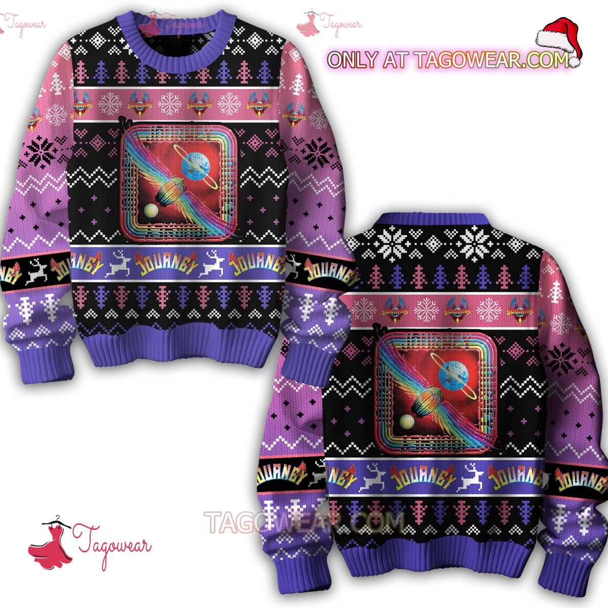Journey Departure Ugly Christmas Sweater