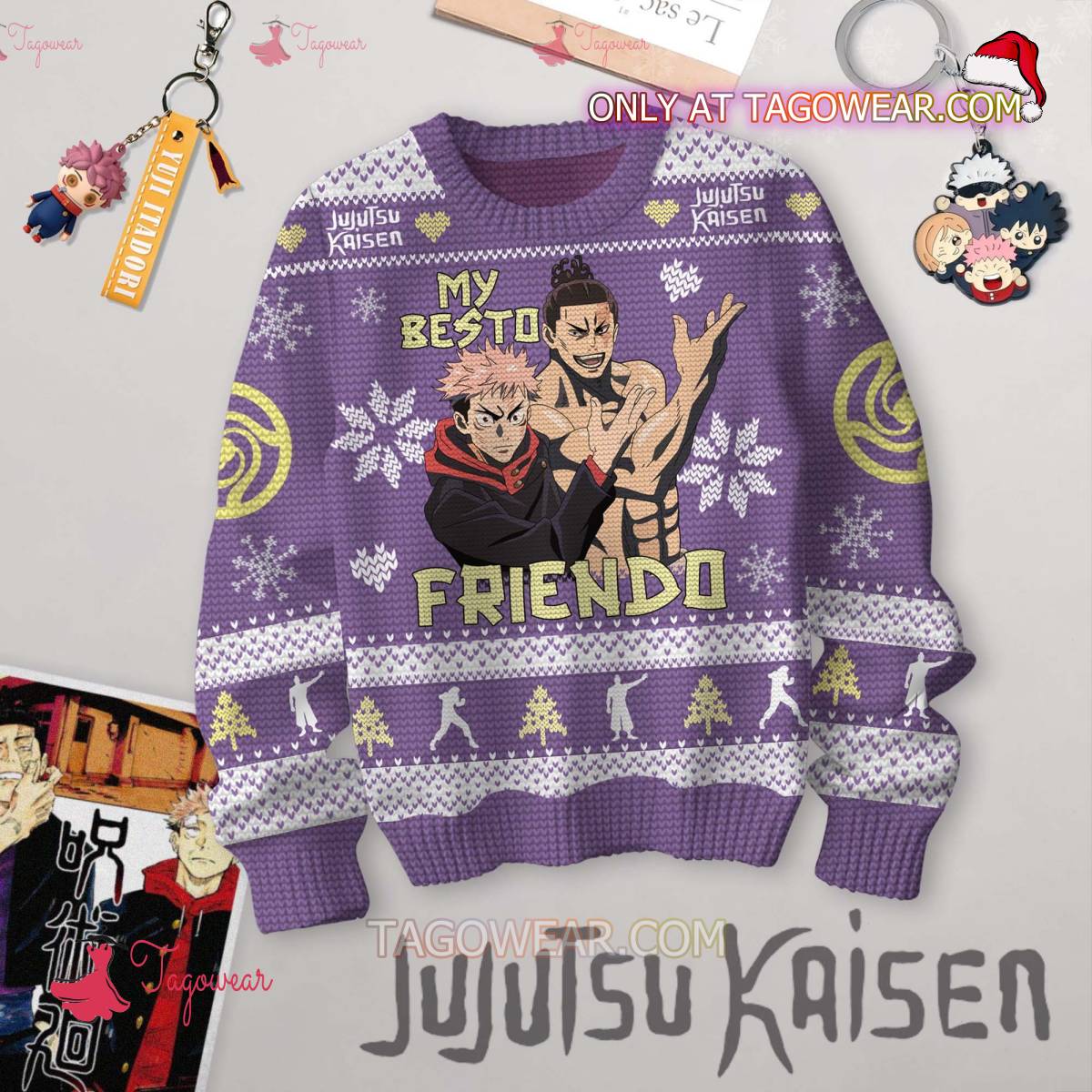 Jujutsu Kaisen My Besto Friends Ugly Christmas Sweater a