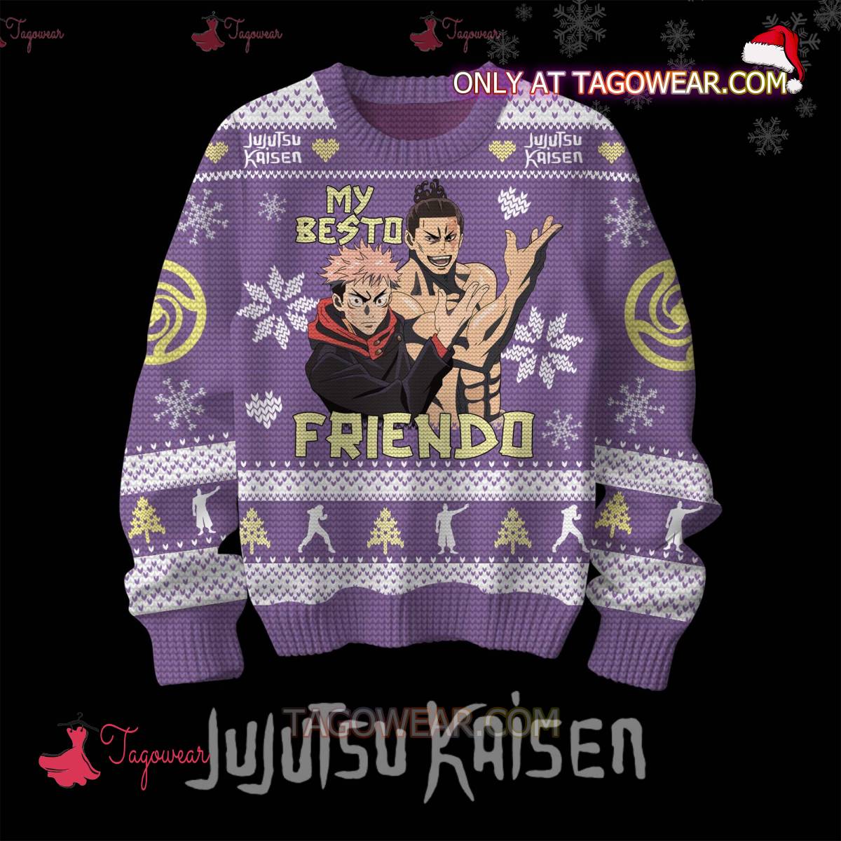 Jujutsu Kaisen My Besto Friends Ugly Christmas Sweater