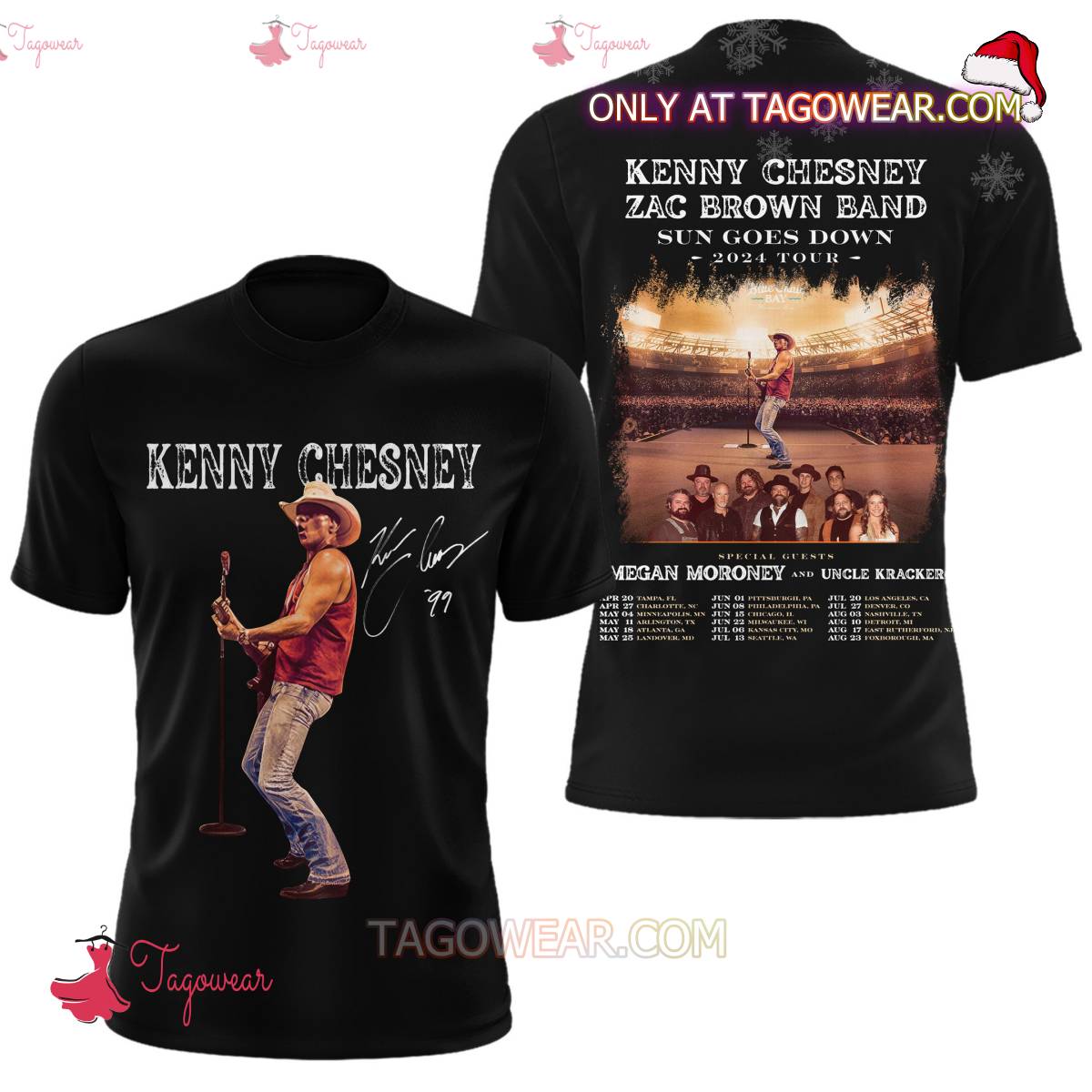 Kenny Chesney Zac Brown Band Sun Goes Down 2024 Tour T-shirt, Hoodie c