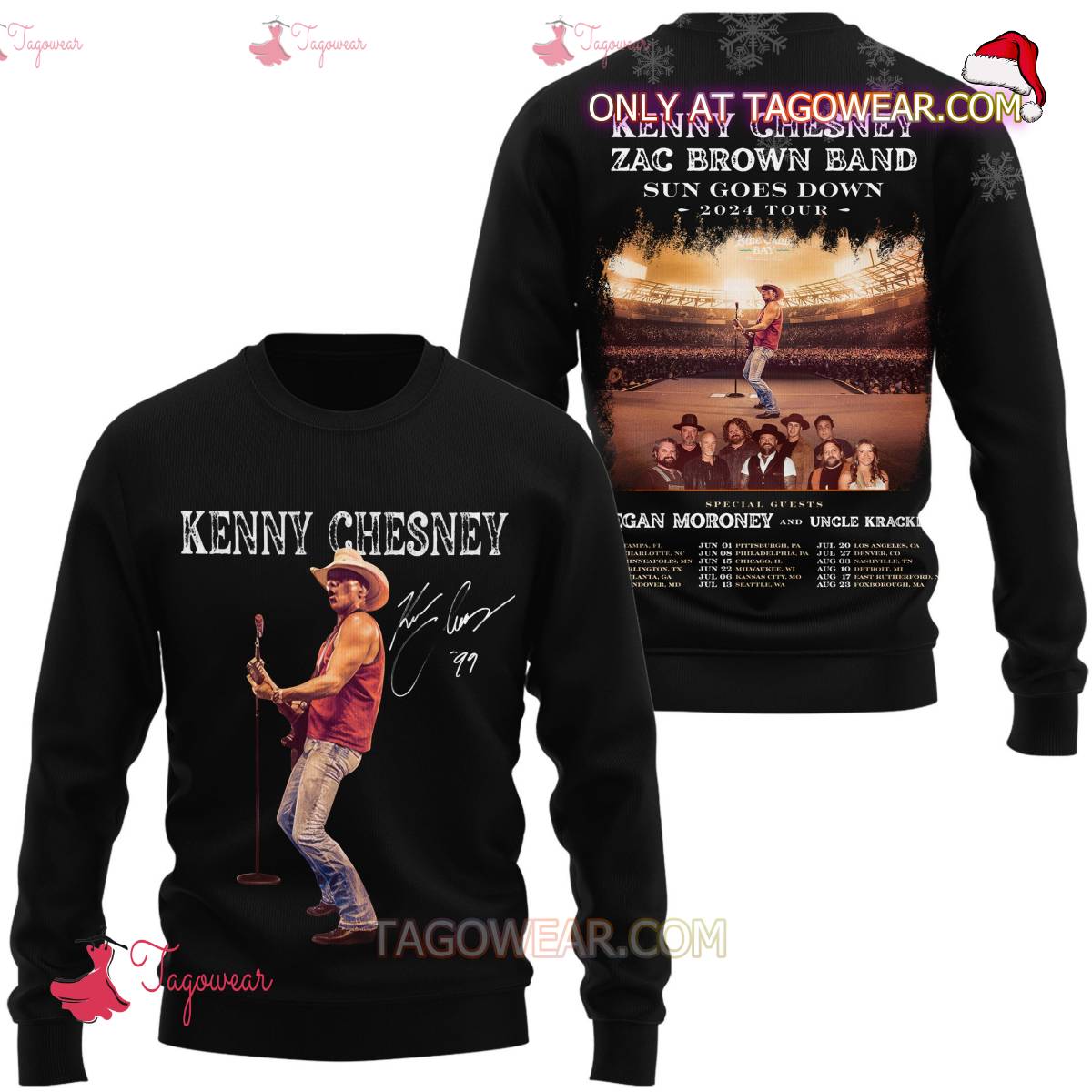 Kenny Chesney Zac Brown Band Sun Goes Down 2024 Tour T-shirt, Hoodie x