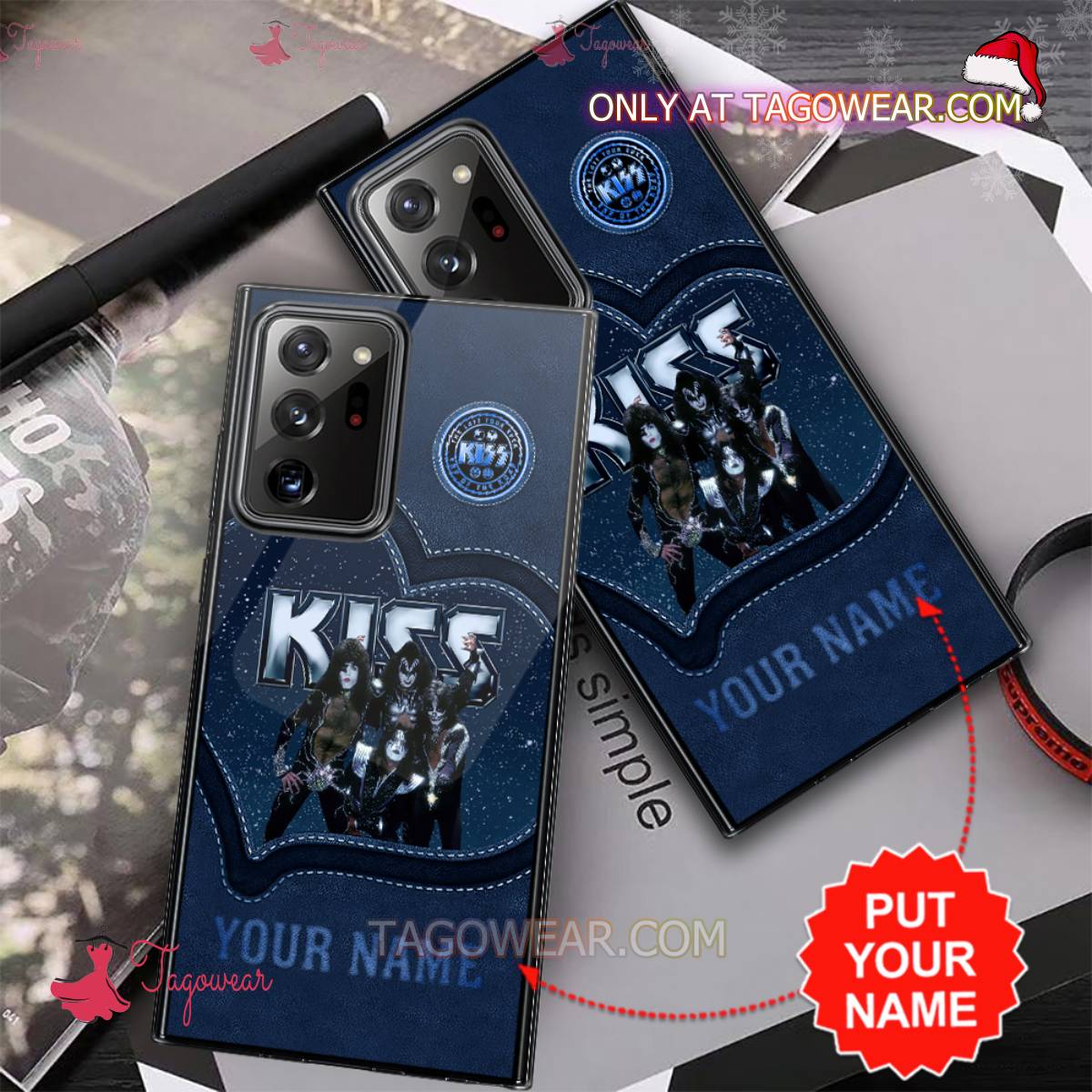 Kiss Band Heart Personalized Phone Case b