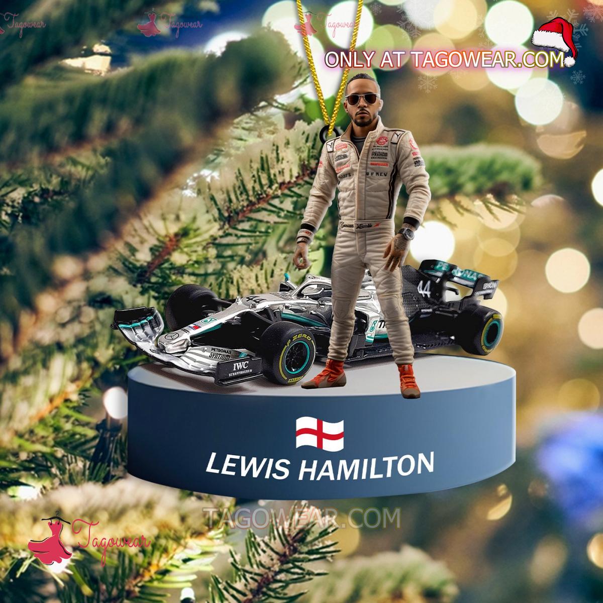 Lewis Hamilton F1 Christmas Ornament