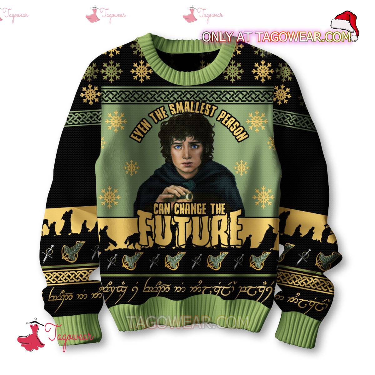 Lord Of The Rings Even The Smallest Person Can Change The Future Ugly Christmas Sweater a