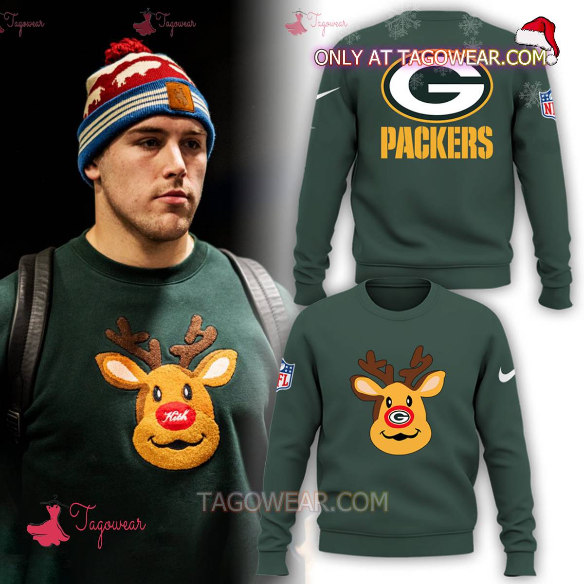 Lukas Van Ness Festive Fashion Green Bay Packers Sweatshirt