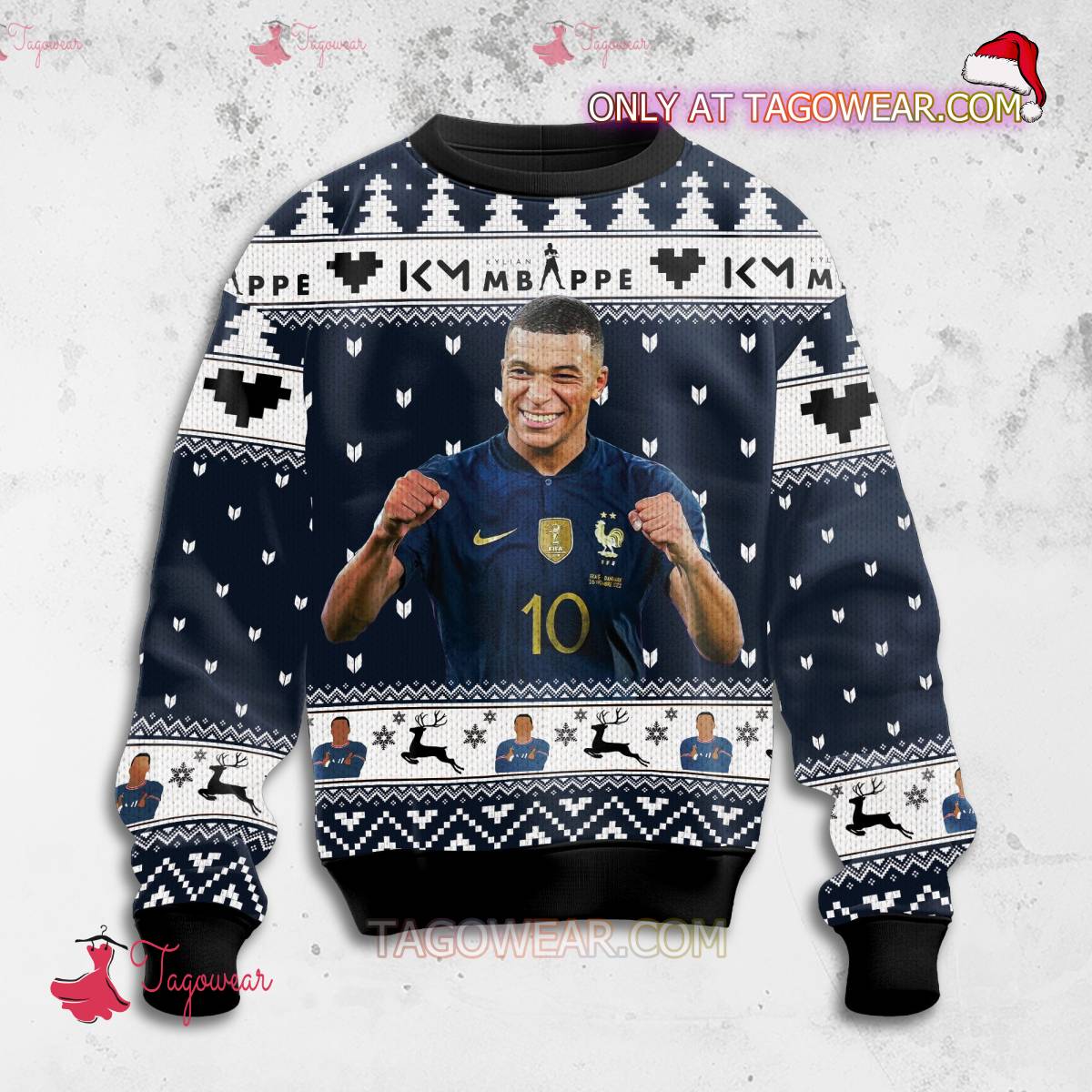 Mbappe 10 Football Star Ugly Christmas Sweater a