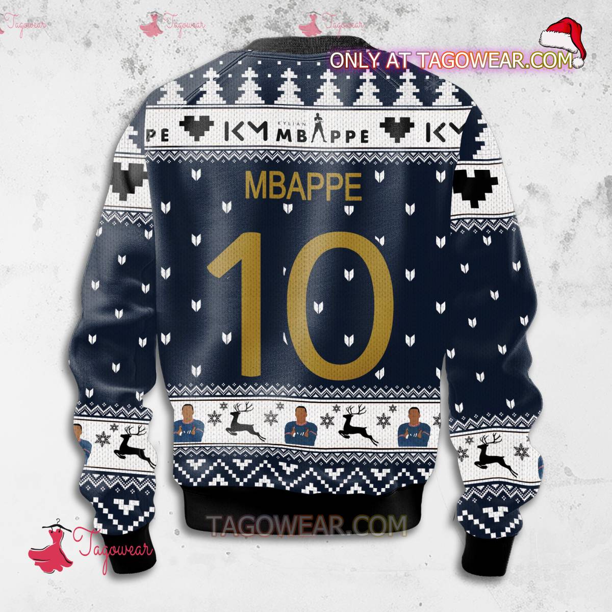 Mbappe 10 Football Star Ugly Christmas Sweater b