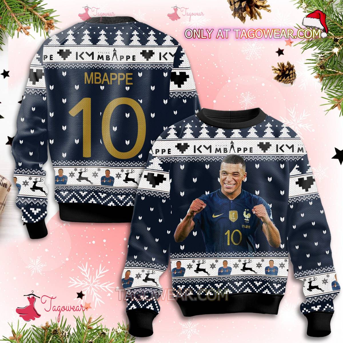 Mbappe 10 Football Star Ugly Christmas Sweater