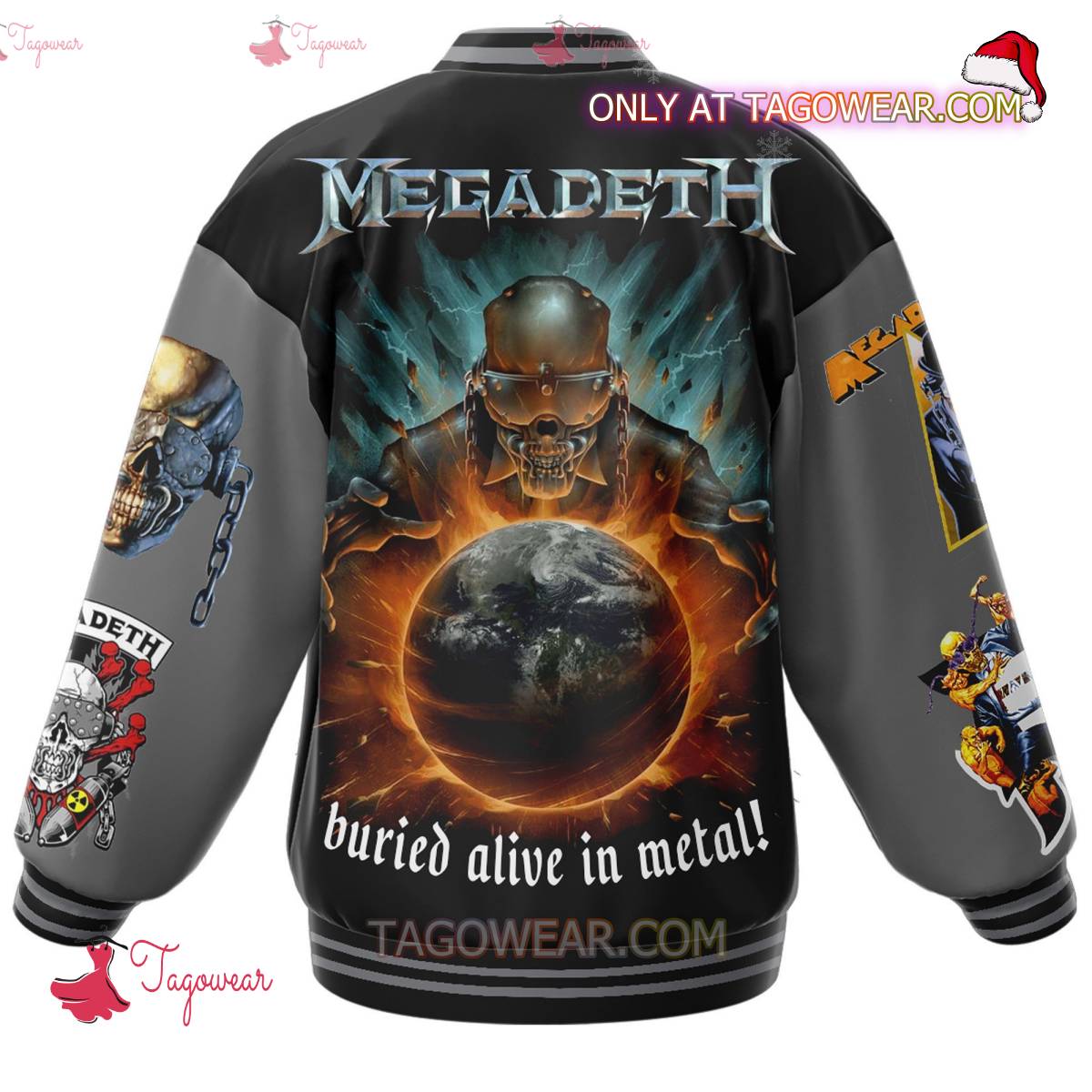 Megadeth Buried Alive In Metal Baseball Jacket b