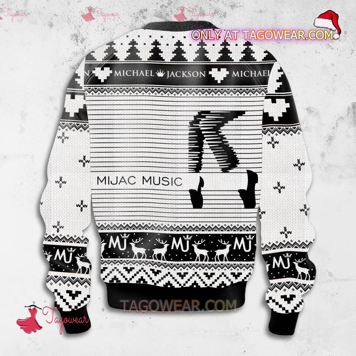 Michael Jackson Mijac Music Ugly Christmas Sweater b
