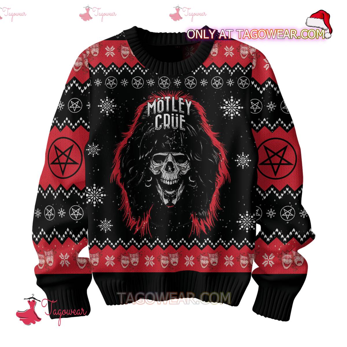 Motley Crue Have A Motley Christmas Happy Crue Year Ugly Christmas Sweater a