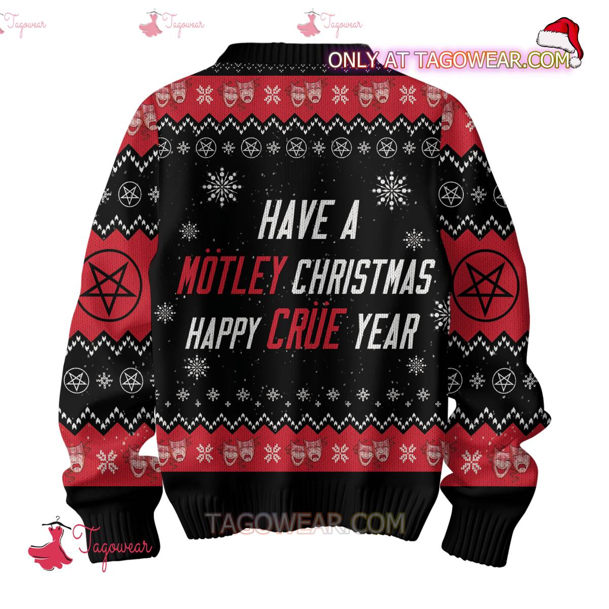 Motley Crue Have A Motley Christmas Happy Crue Year Ugly Christmas Sweater b