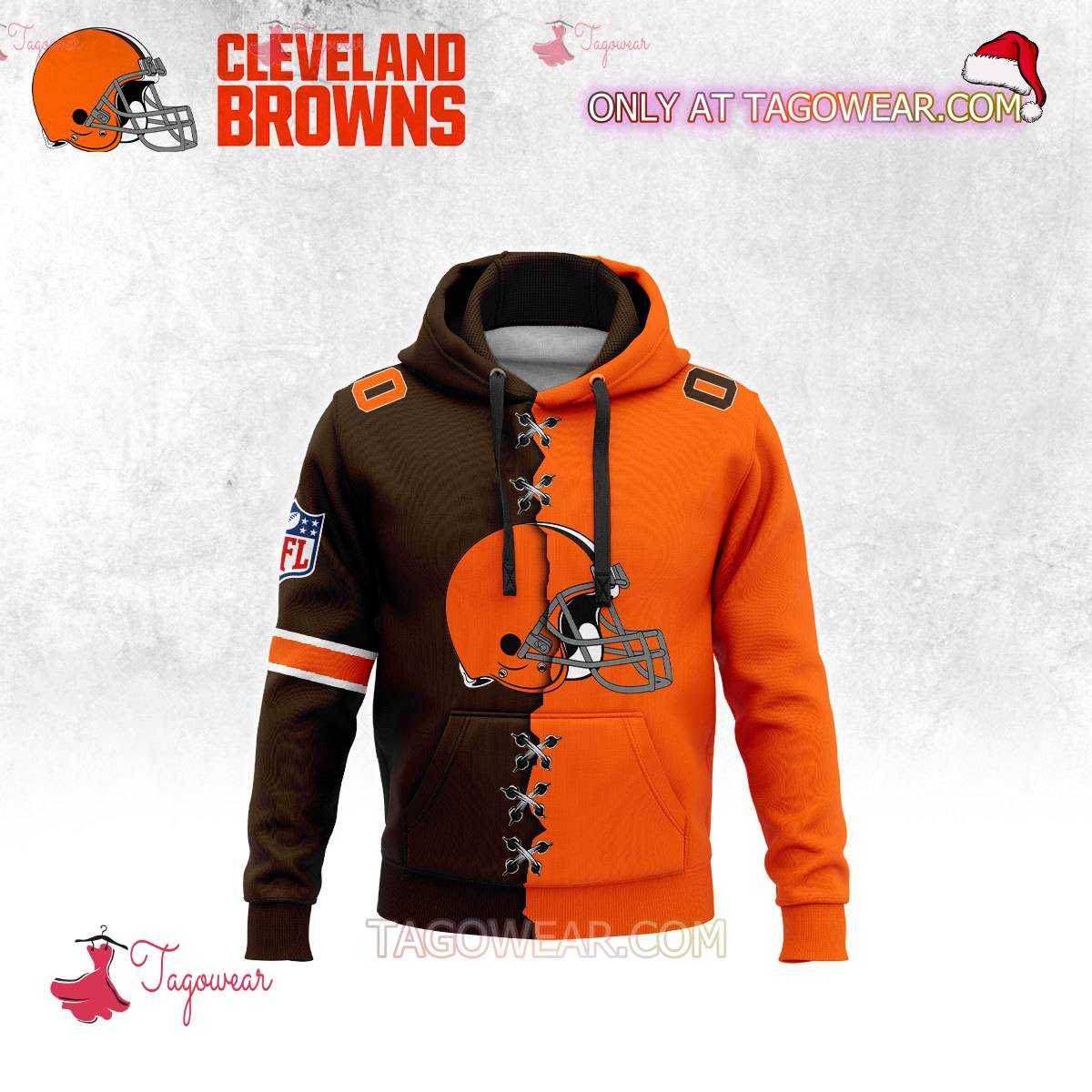 Nfl Cleveland Browns Patch Up Personalized Hoodie And Pants a