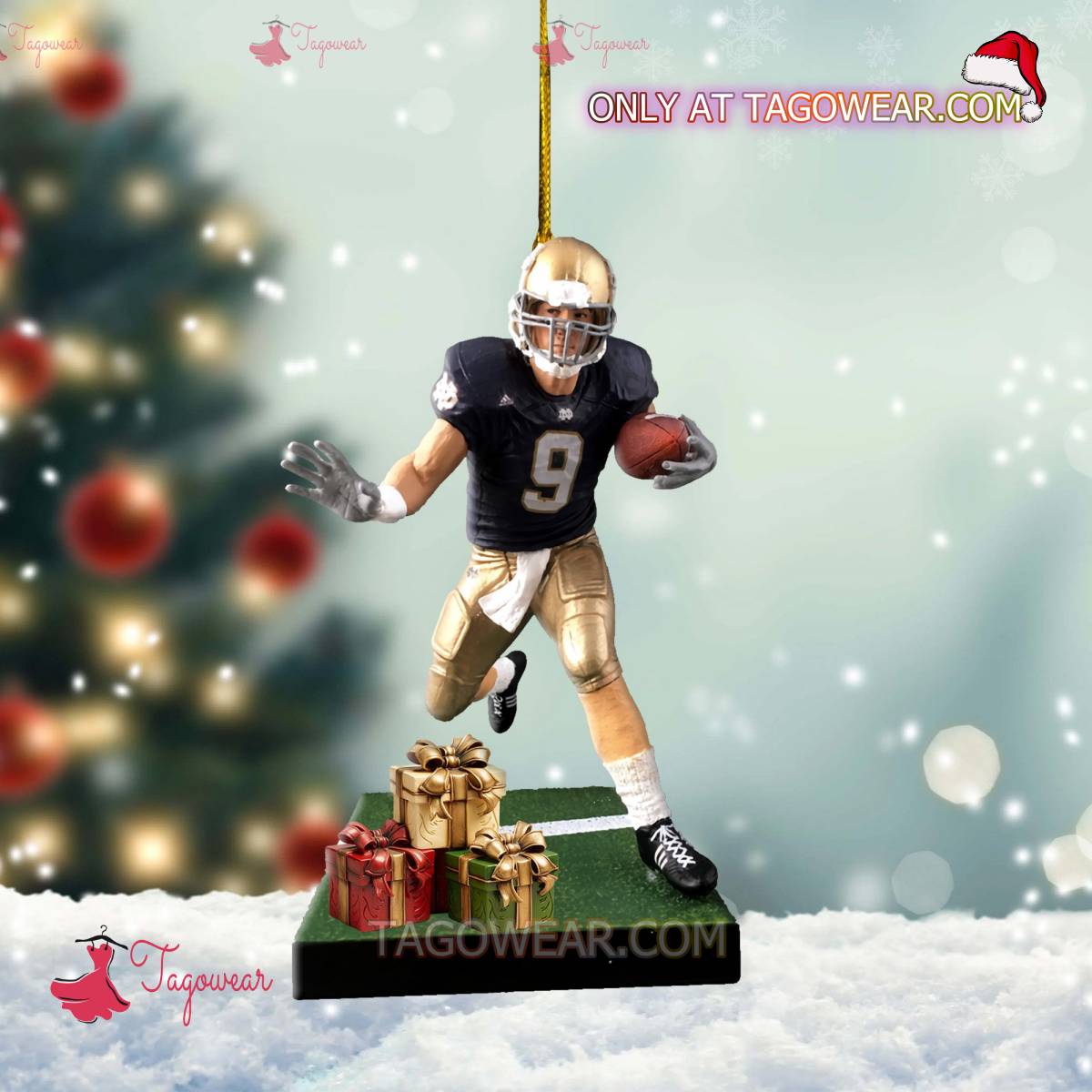 Notre Dame Fighting Irish Jaylon Smith Christmas Ornament