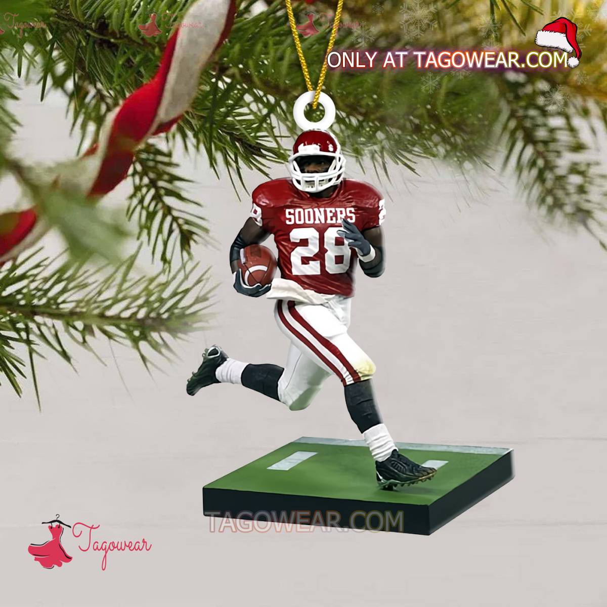 Oklahoma Sooners Travis Lewis Christmas Ornament