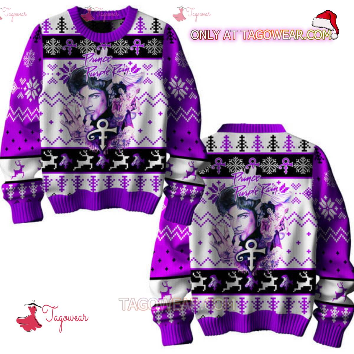Prince Purple Rain Ugly Christmas Sweater