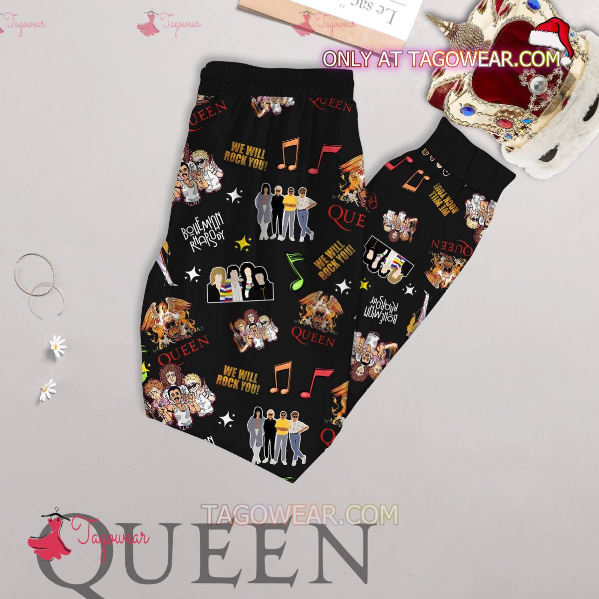 Queen The Show Must Go On Pajamas Set b