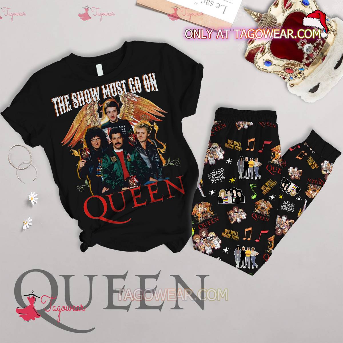 Queen The Show Must Go On Pajamas Set