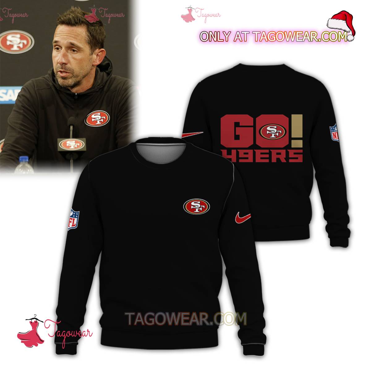 San Francisco 49ers Coach Kyle Shanahan Go 49ers T-shirt, Hoodie c