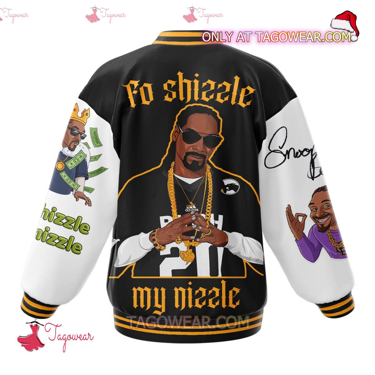 Snoop Dogg Fo Shizzle My Nizzle Baseball Jacket b