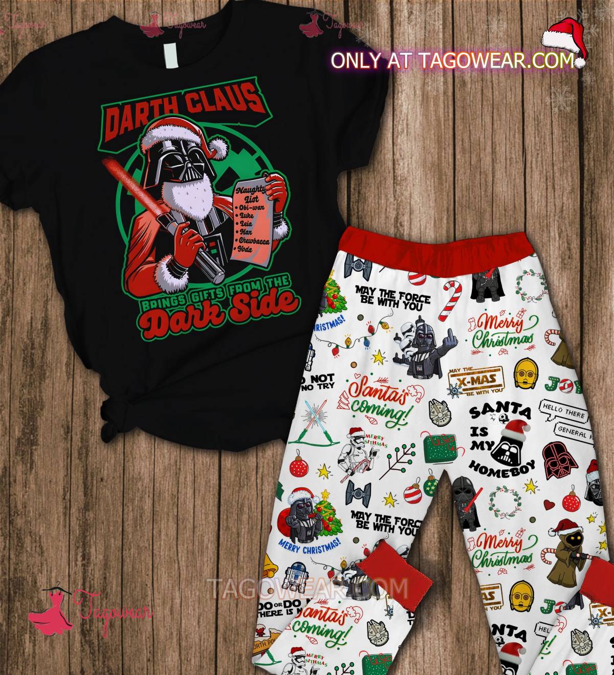 Star Wars Darth Claus Brings Gifts From The Dark Side Christmas Pajamas Set