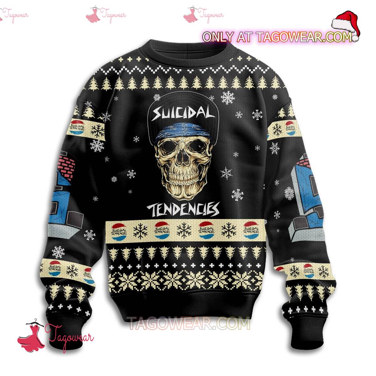 Suicidal Tendencies Ugly Christmas Sweater b