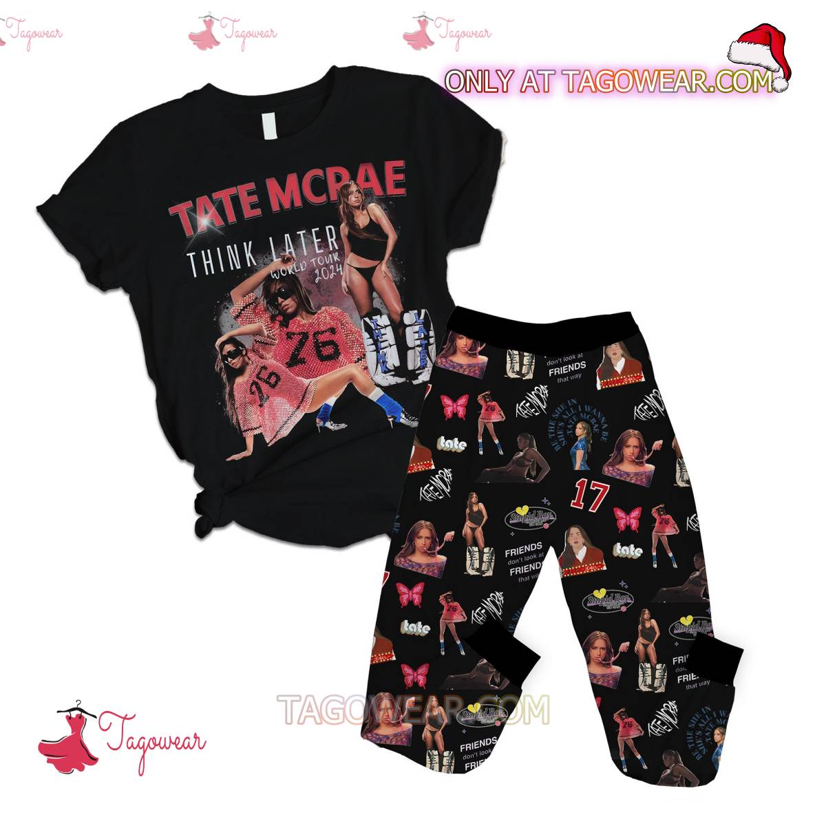Tate Mcrae Think Later World Tour 2024 Pajamas Set