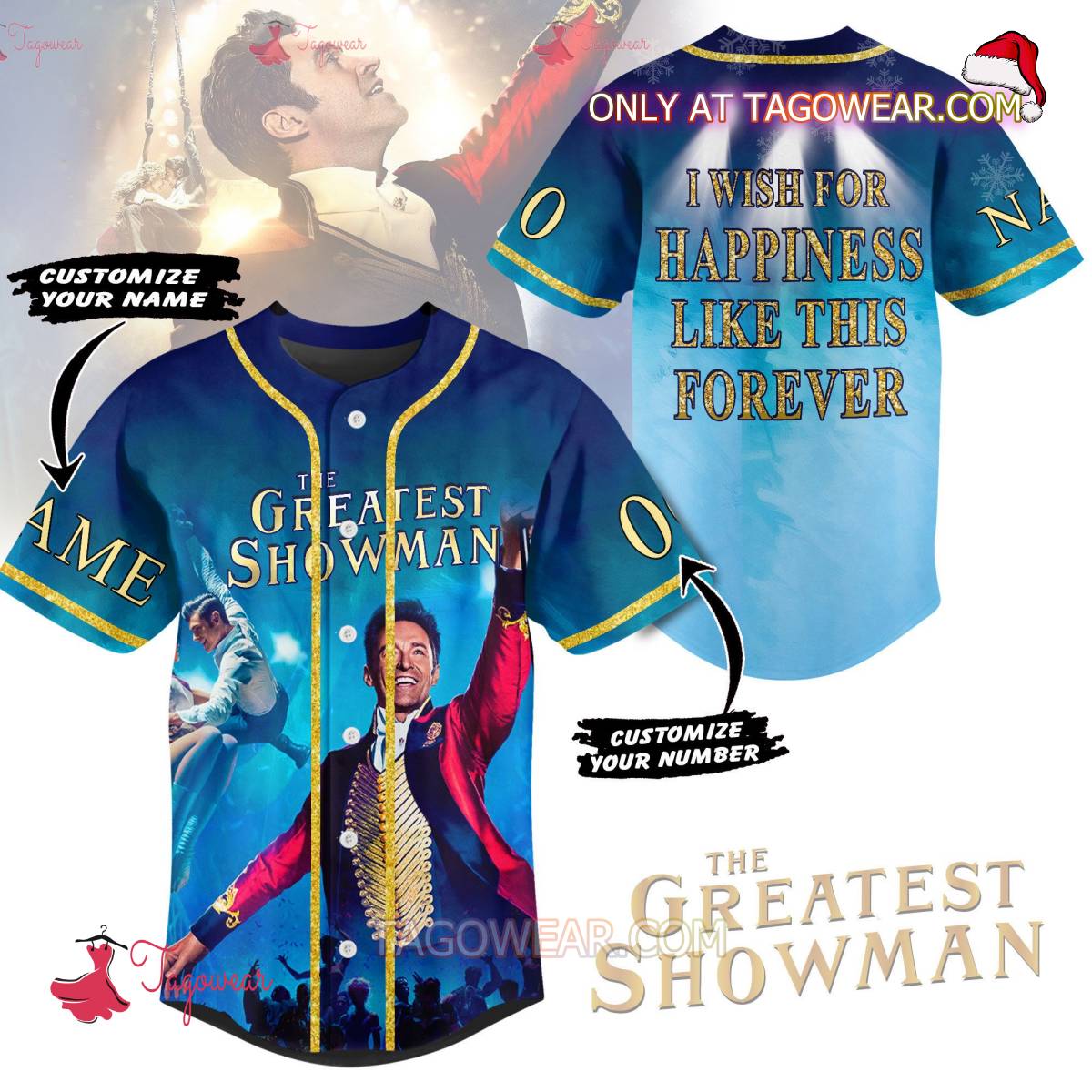 The Greatest Showman I Wish For Happiness Like This Forever Personalized Baseball Jersey