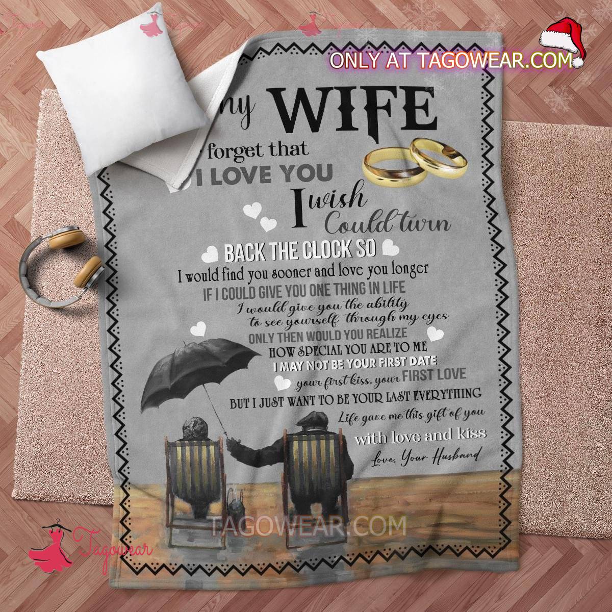 To My Wife Never Forget That I Love You I Wish Could Turn Blanket c