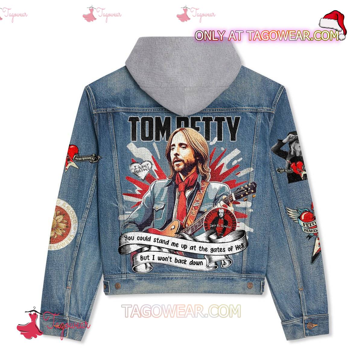 Tom Petty You Could Stand Me Up At The Gates Of Hell Jean Hoodie Jacket a