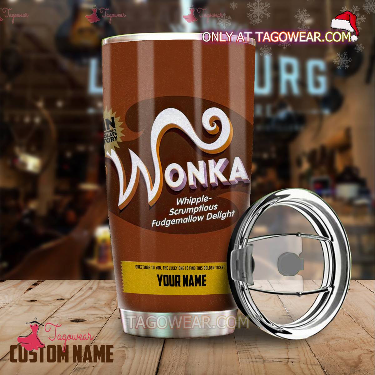 Wonka Golden Ticket Personalized Tumbler a