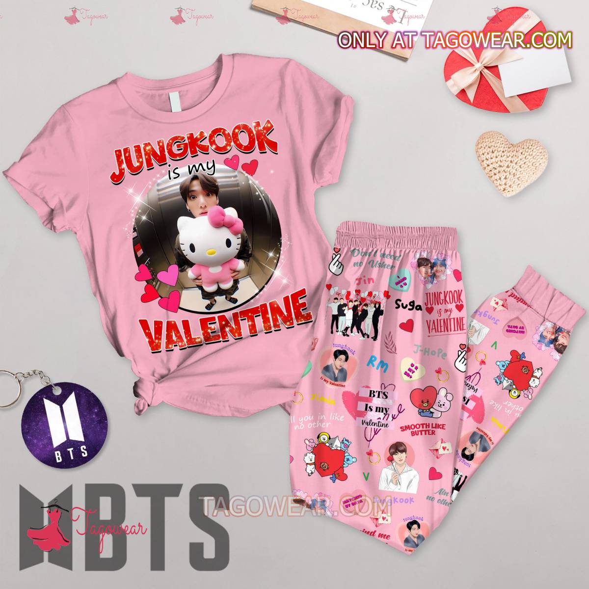 Bts Jungkook Is My Valentine Pajamas Set