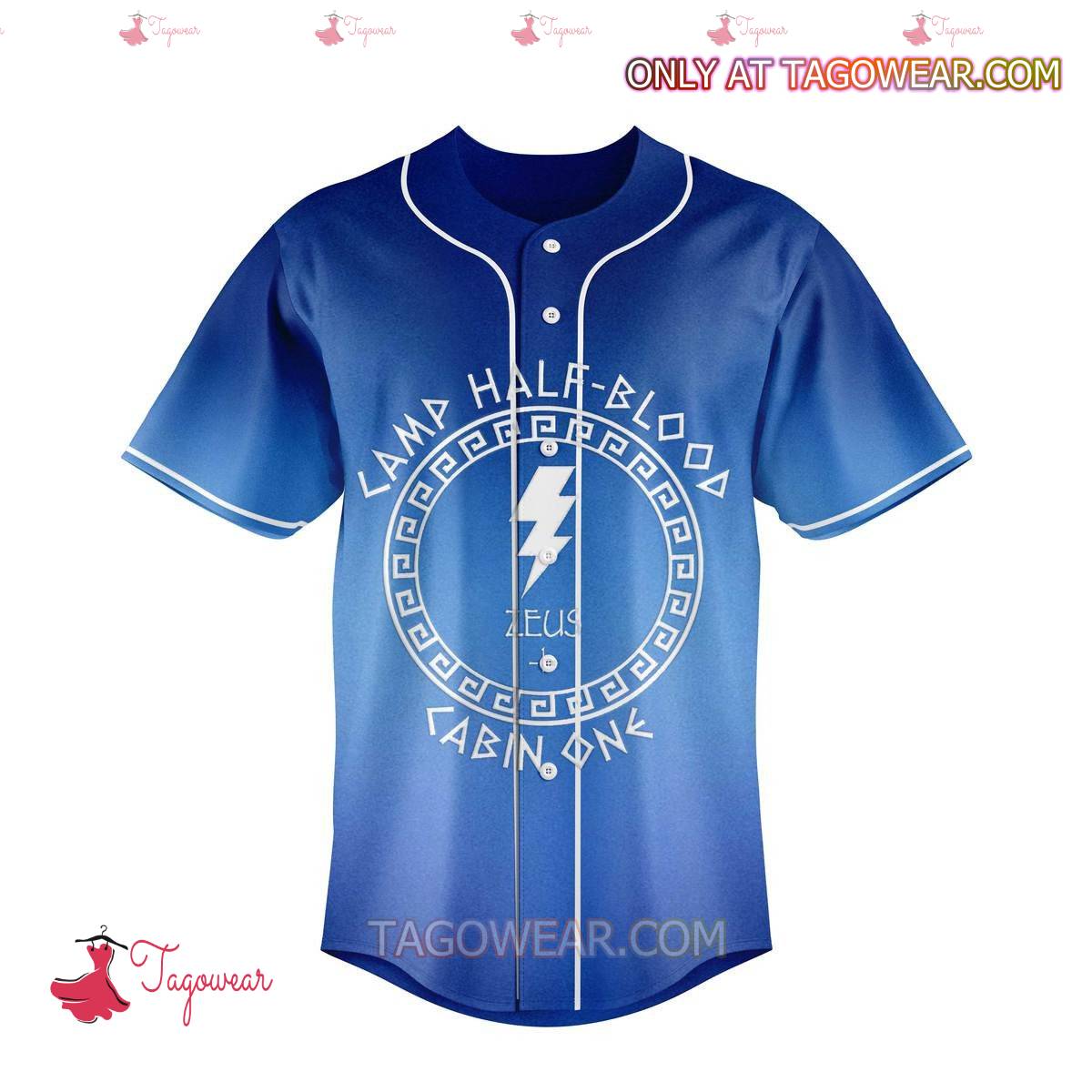 Camp Half Blood Cabin One Zeus Personalized Baseball Jersey a