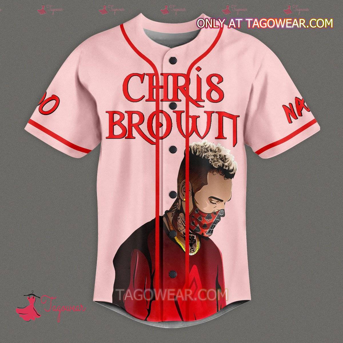 Chris Brown I Wanna Ruff You Up Valentine Personalized Baseball Jersey a