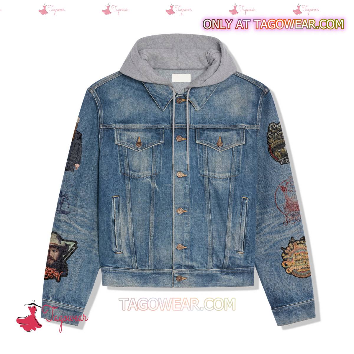 Chris Stapleton I Can Be Your Lucky Penny Jean Hoodie Jacket a